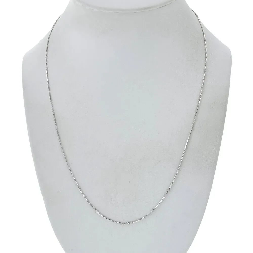 Vintage SU Sterling Silver 925 Box Chain Necklace 20"